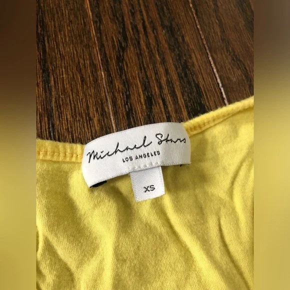 Michael Stars Women’s XS Racerback Scoop Neck Mini Dress w/Side Ruched Skirting - Picture 5 of 8